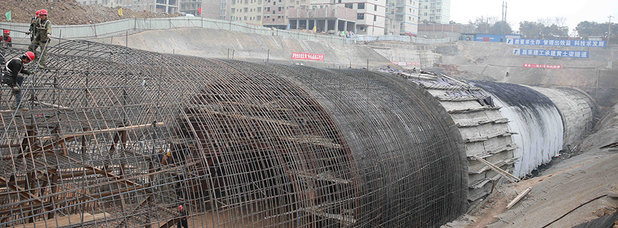 2014年2月建设中的城南新区至城市西区直通道项目 （隧道部分）